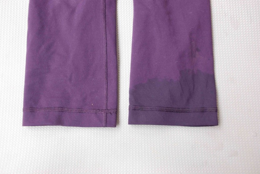 lululemon wunder under crop iii - while we did sweat a lot in this pant, the moisture blended in...