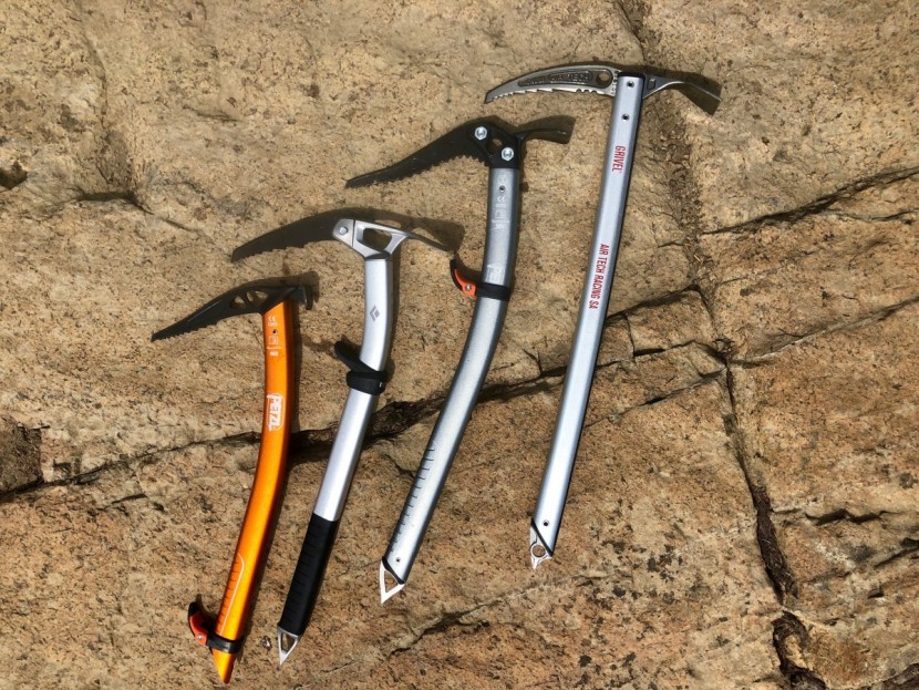 ice axe - comparing different curved shaft designs of various products in our...