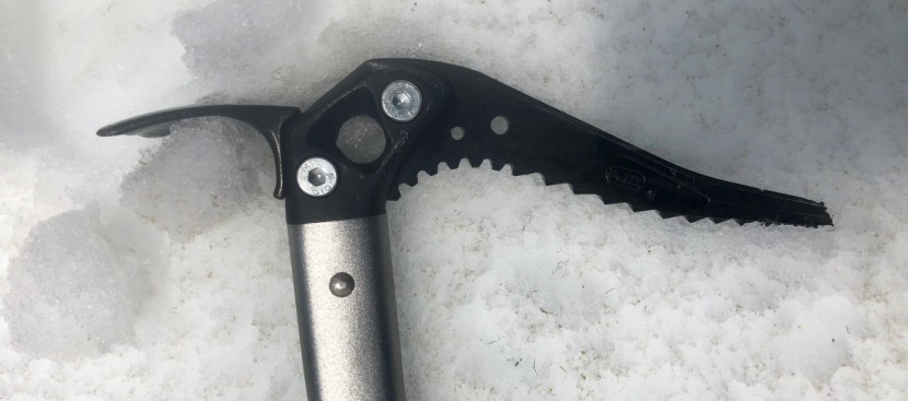 ice axe - a reverse curve pick, as seen on this petzl sum&#039;tec, is the best for...