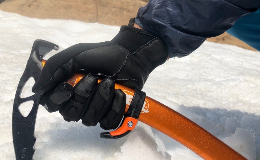 ice axe - the petzl gully used in mid-dagger/piolet appui position with the...