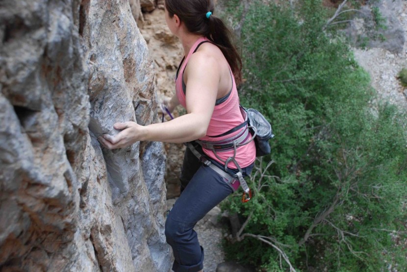 mad rock venus - we prefer to use this harness for sport climbs over trad.