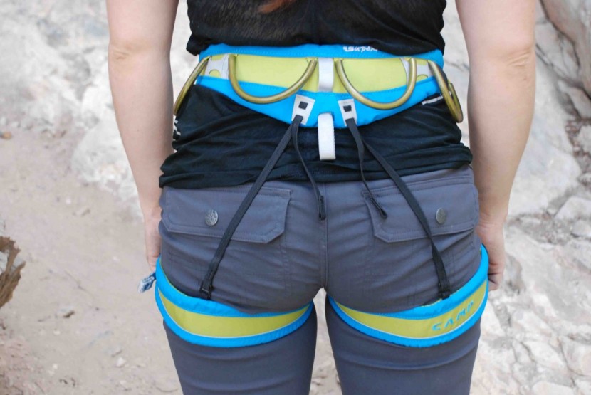 camp supernova - the wide, padded waistbelt is comfortable to hang in on long routes...