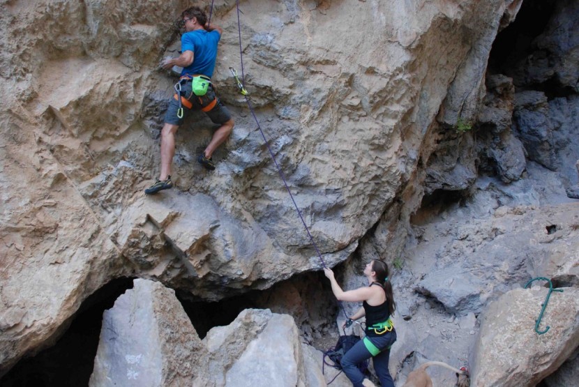 edelrid ohm - the ohm is perfect for situations like this: big climber, little...