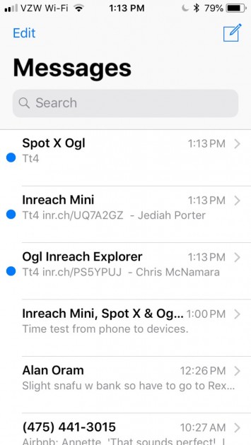 spot x - the results of a three-way time test. all three messages, sent...