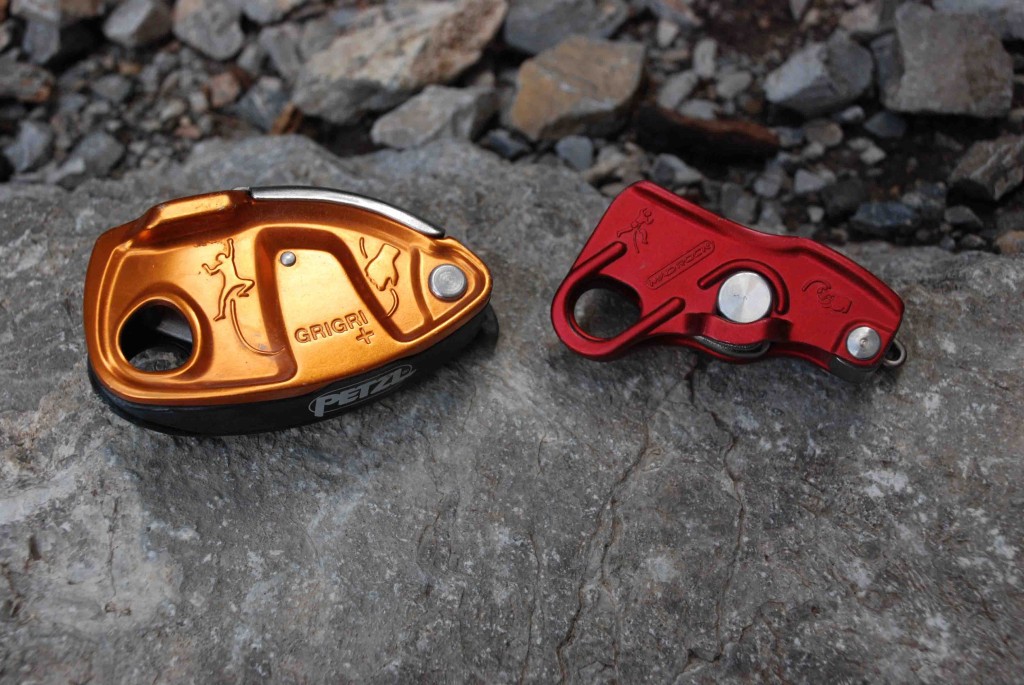 belay device - the mad rock lifeguard (right) is certainly more compact than the...