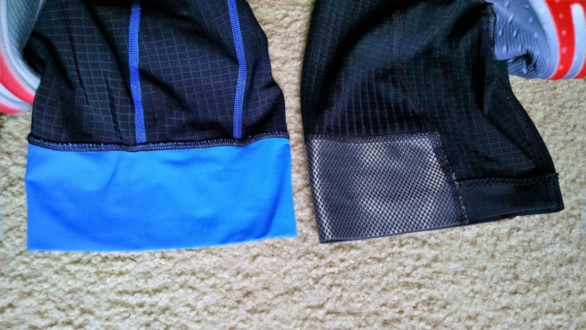 sugoi evolution bibs - the evolution pro (left) felt awesome, but they were greatly...