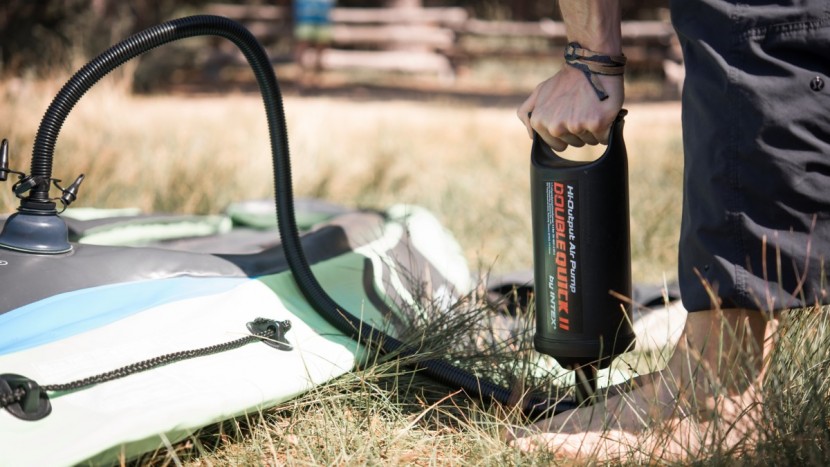 intex challenger k2 - not the easiest pump to use, but we appreciate that it is included...