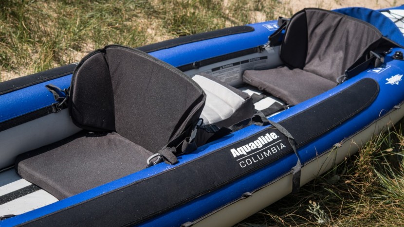 aquaglide columbia xp tandem xl - actual padding on the seats (rather than inflatable seats) helps...