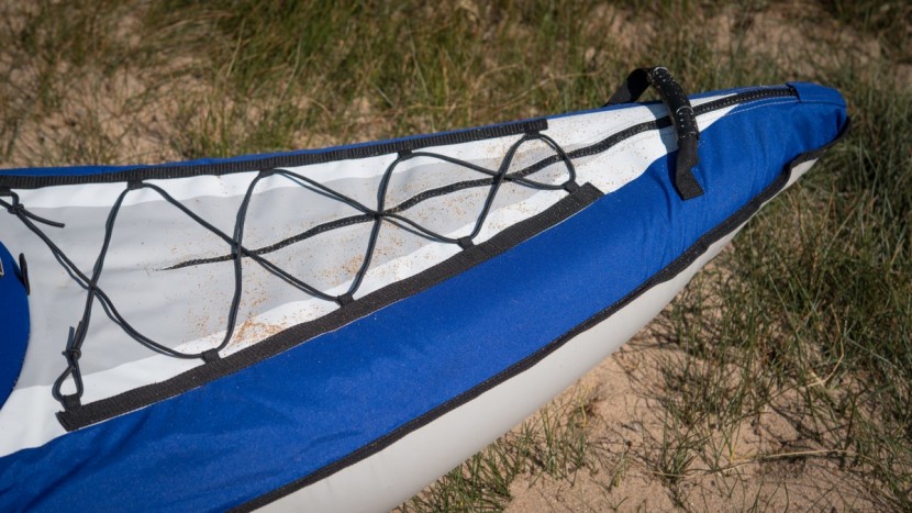 aquaglide columbia xp tandem xl - a pointed bow helps the aquaglide columbia cut through the water...