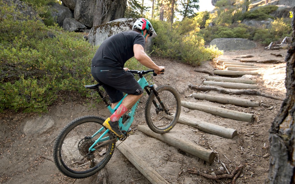 santa cruz bronson carbon s - climbing abilities are solid, although tight uphill corners can be...