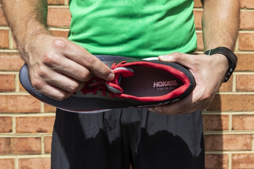 hoka elevon - the elevon upper uses moderate collar padding all around, including...