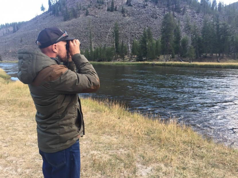 outdoor research whitefish down jacket - autumn in yellowstone means cool creekside afternoons and elk...