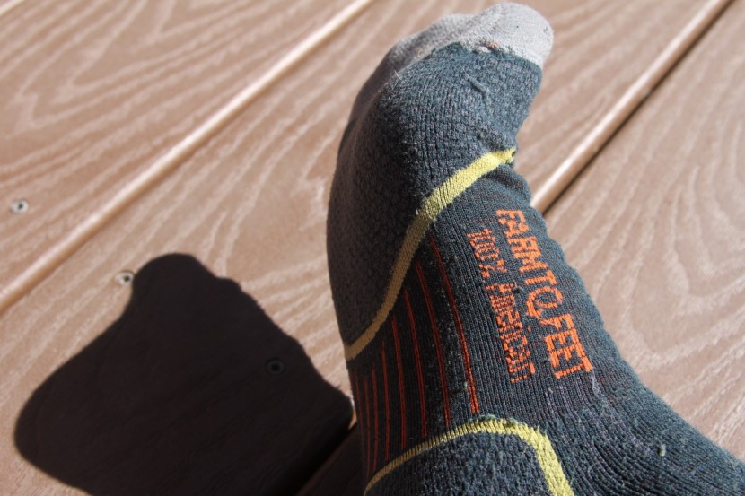 farm to feet damascus medium weight technical crew - ample cushioning in the heel and forefoot add additional comforts...