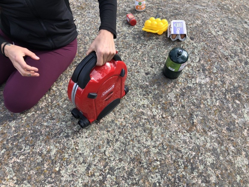 coleman fold n go - the fold n go, packed up and ready to go. while it's decently...