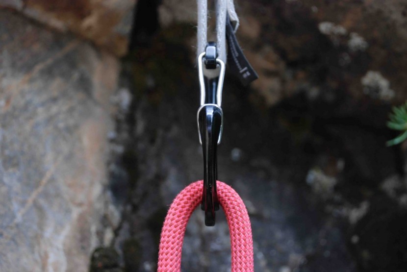 black diamond oz carabiner - this carabiner had a relatively smooth pull for the size. also, note...