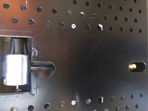 coleman hyperflame fyrecadet - dedicated storage compartment for the fuel hookup on the underside...