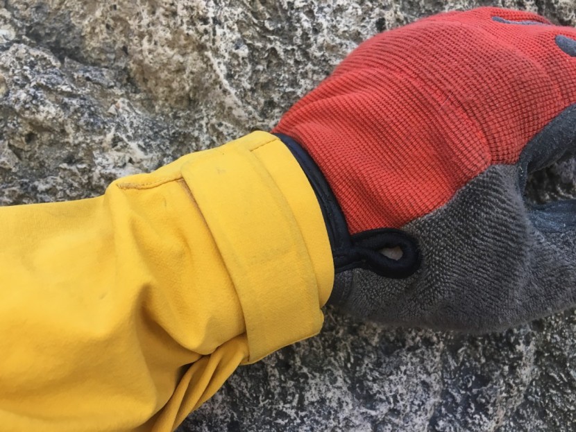 rab torque - the cuffs fit well over light gloves and easily pack underneath...
