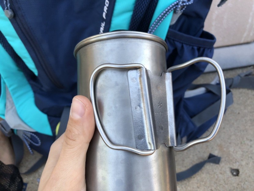 snow peak titanium french press - we like the collapsible handles on this press.