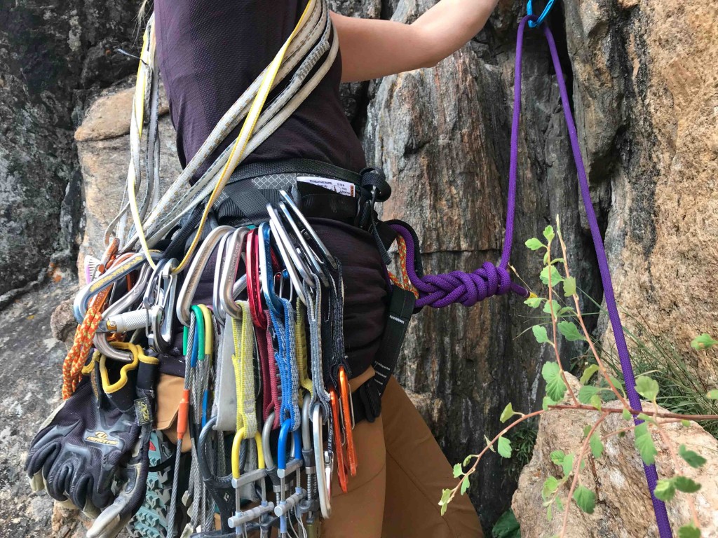 carabiner - when racking on your harness, there's a greater chance of your gear...