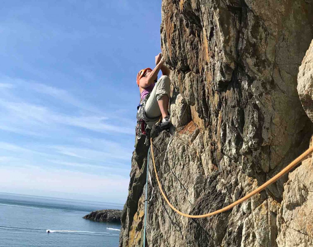 carabiner - testing out our gear on the infamous gogarth sea cliff, north wales...