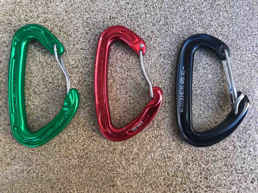 carabiner - the hot-forged models in our review include (l to r): the wild...