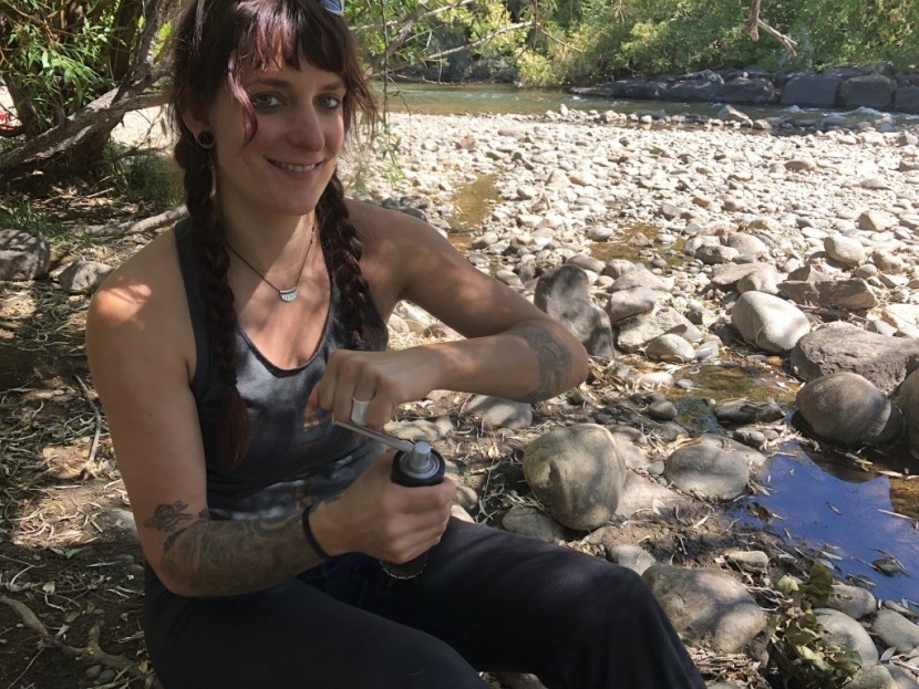 camping coffee - thanks to our trusty hand grinder for another perfect coffee morning!