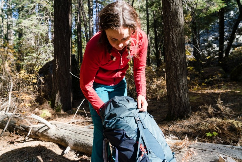 deuter aircontact lite 60+10 sl for women - packing up the aircontact lite was easy due to its simplicity.