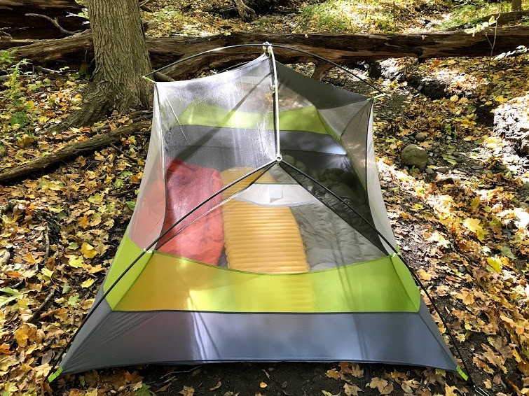 nemo dagger 2 - it's a tight fit for three sleeping setups, but can be accomplished...