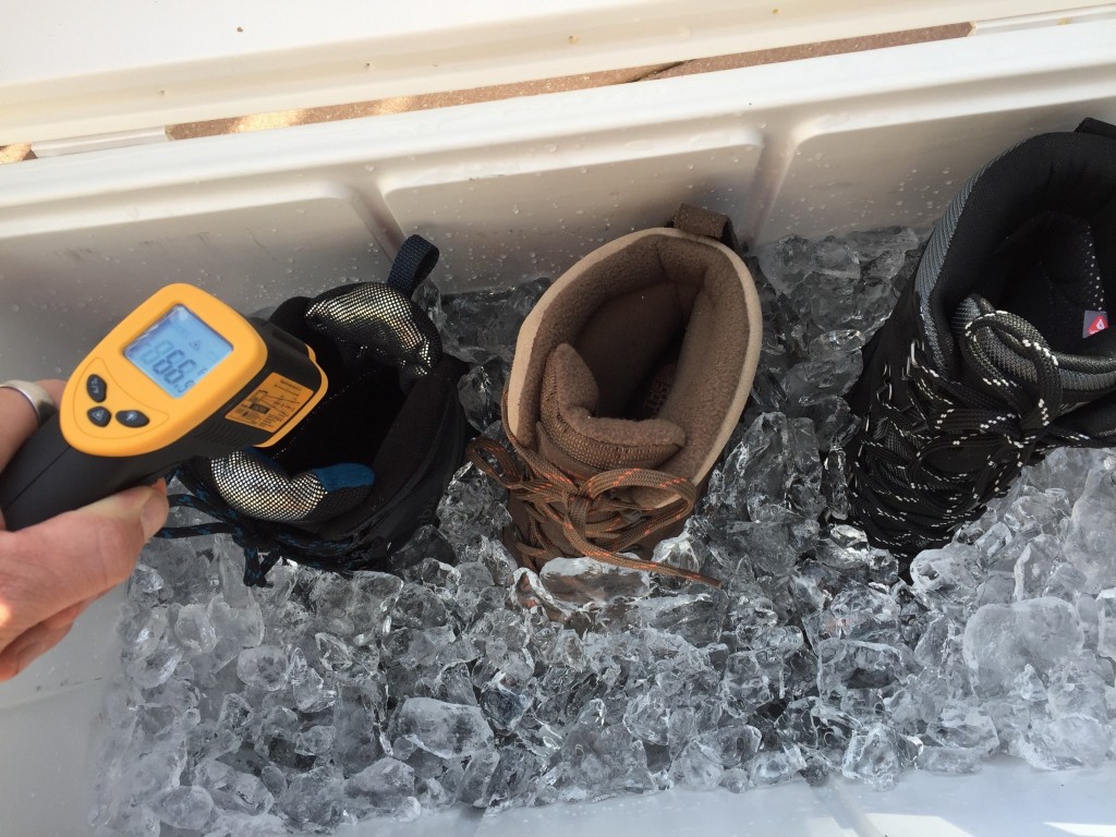 winter boots men - we put each boot in an ice bath to see which held warmth the longest.