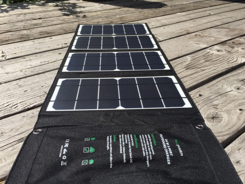 ravpower 24w - the ravpower shown here getting full summer sun to all of its solar...
