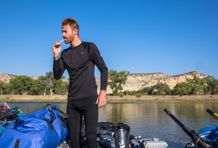 the north face warm crew - the north face warm. not the most breathable layer, this did well...