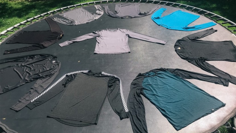 base layer men - tops during the drying test.
