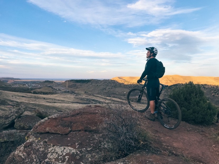 icebreaker 200 oasis - taking in the view of dakota ridge and the edge of golden on a...