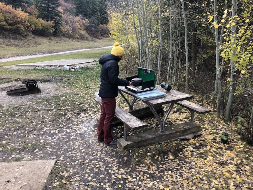 rei co-op merino midweight bottoms for women - while camping at rifle national park (a popular climbing location)...