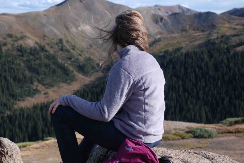 patagonia re-tool snap-t pullover for women - taking in the view. the re-tool is a great summit layer or for...