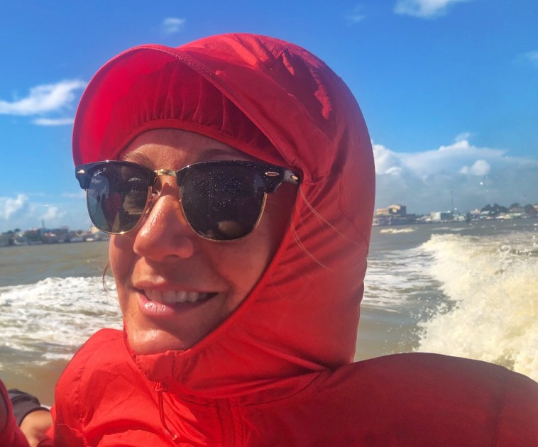 stay protected from the wind with the vital's elastic-lined hood.