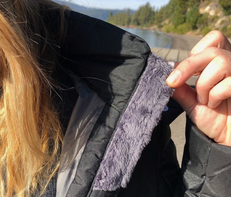 eddie bauer women&#039;s sun valley down jacket - subtle soft features like fleece in the collar stood out on cold...