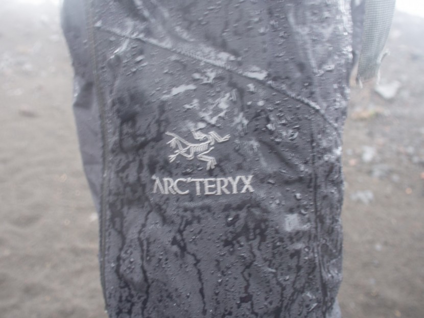 arc'teryx alpha sl pant - shell gear testing gets good when its raining hard enough that...