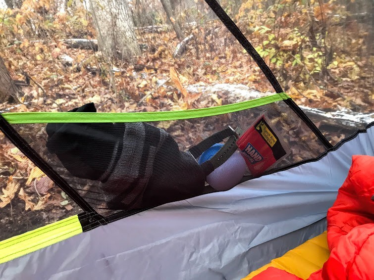 nemo galaxi 2 - the two side gear storage pockets can hold a lot of stuff that you...