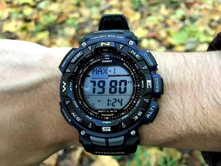 casio pathfinder pag240b-2 - one of the 'max' altimeter records stored in the pag240b-2 after a...