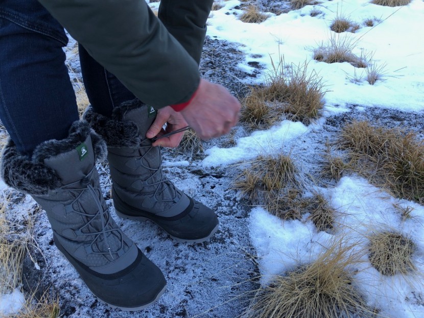 kamik momentum2 - kamik&#039;s easy-pull lacing system is fast, if not precise.