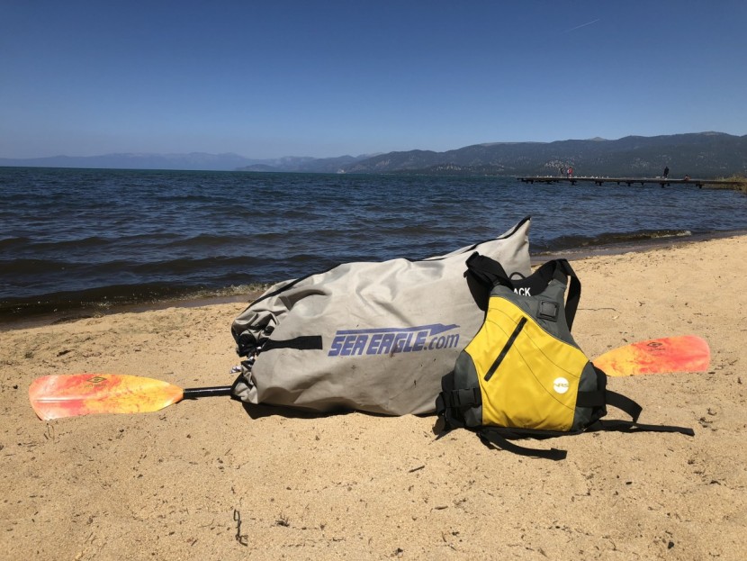 sea eagle 330 - this tandem kayak is no small amount to lug around!