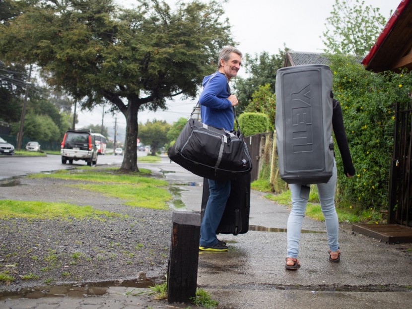 bago packable - two contenders in pucon chile. when you are a long way from home...