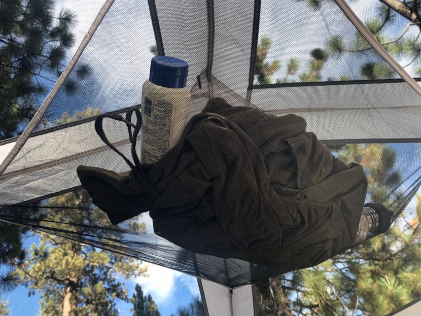 the included gear loft is a good size, providing an extra storage...