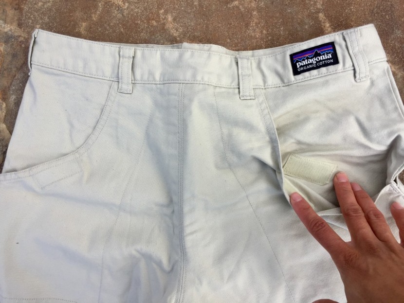 patagonia stand up short- women&#039;s - a closer look at the stand up&#039;s crescent-shaped rear pockets with...