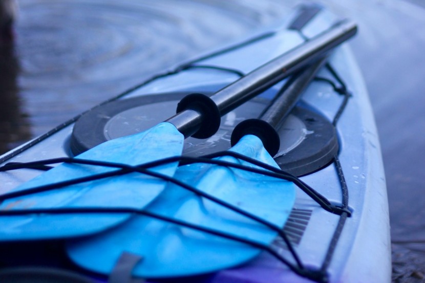 kayak paddle - a two piece paddle can easily be stored on the back of your kayak as...