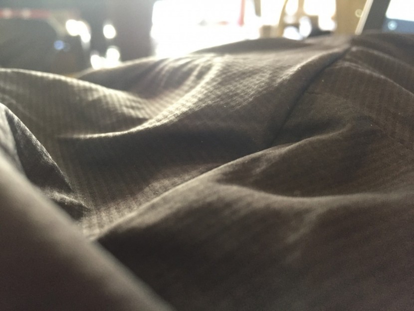 arc&#039;teryx gaea - a close-up of the gaea&#039;s dwr finish.