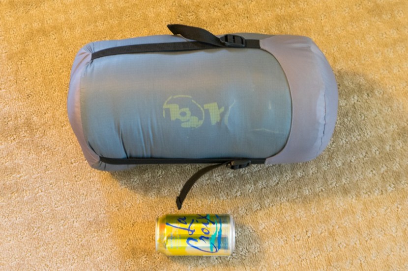 big agnes crosho ul -20 - this bag packs down relatively small for its warmth.