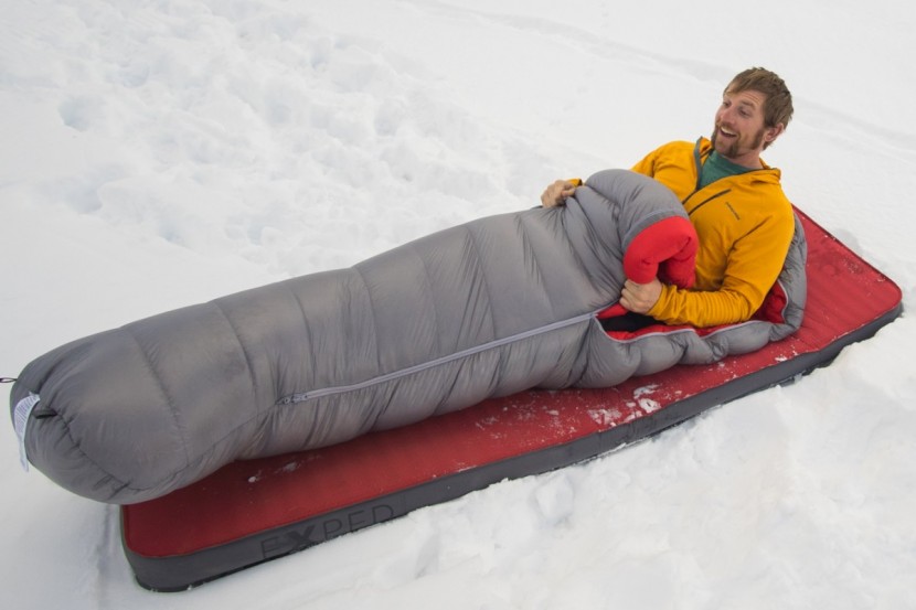 rab neutrino 800 - the toe box provides ample space for our testers boot liners. he...