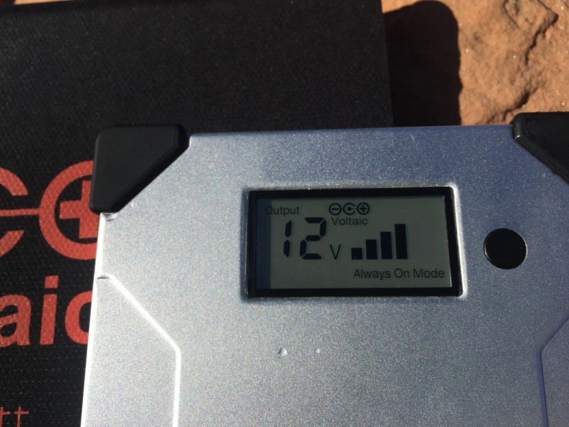 voltaic systems arc 20w - the &quot;always on mode&quot; was a lifesaving feature for charging our laptop.